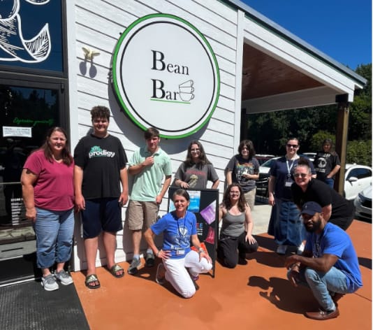 Coffee outing with students