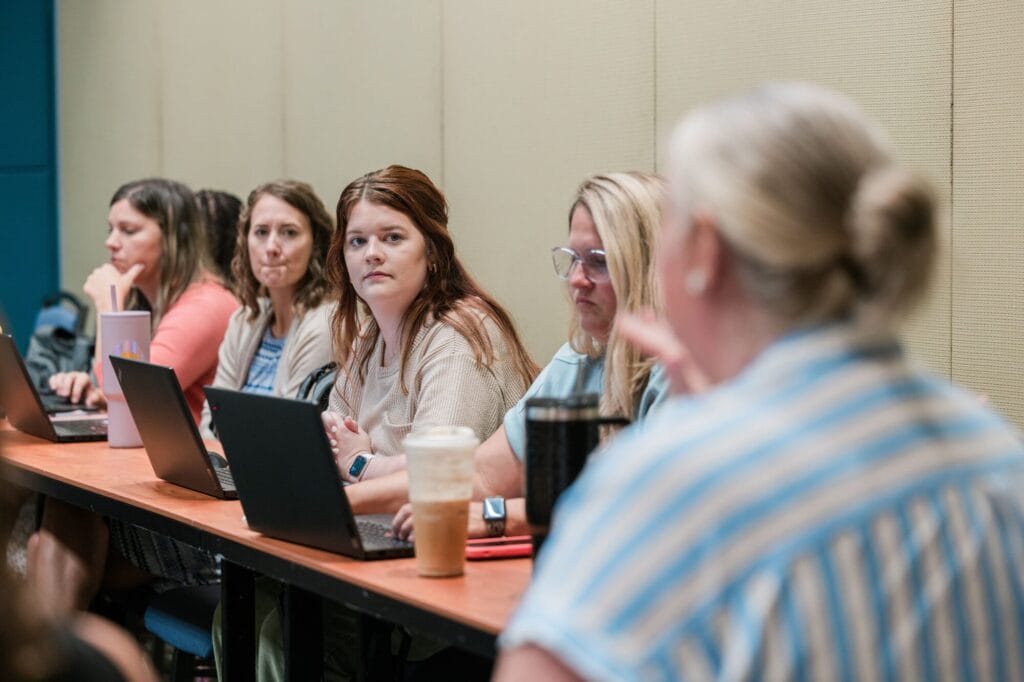 Teachers talking image