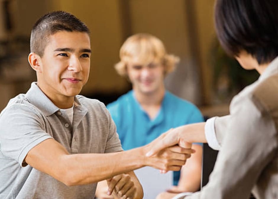 people doing business