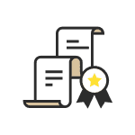 diploma and certificated icon