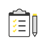 list and pen icons