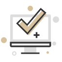 check mark in the screen computer icon